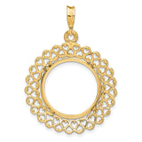 18 mm 14k Yellow Gold coin bezel for 17.8 mm Coin — additional image
