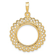 18 mm 14k Yellow Gold coin bezel for 17.8 mm Coin