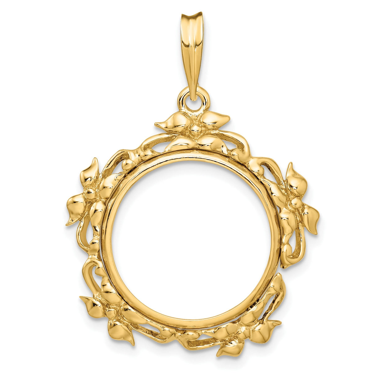 18 mm 14k Yellow Gold coin bezel for 17.8 mm Coin