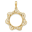 18 mm 14k Yellow Gold coin bezel for 17.8 mm Coin