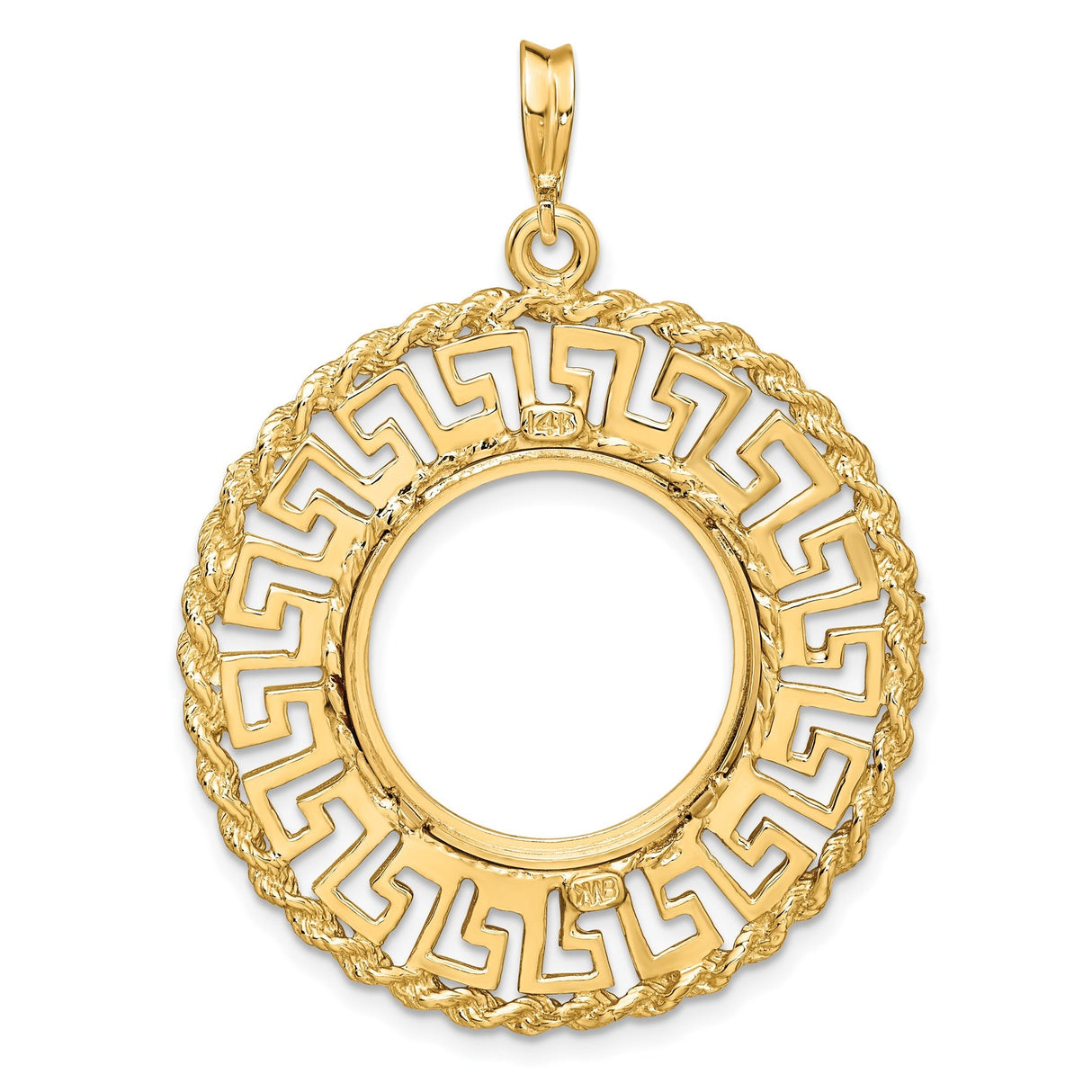 18 mm 14k Yellow Gold coin bezel for 17.8 mm Coin — additional image