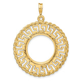 18 mm 14k Yellow Gold coin bezel for 17.8 mm Coin — additional image