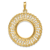 18 mm 14k Yellow Gold coin bezel for 17.8 mm Coin