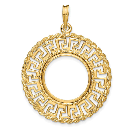 18 mm 14k Yellow Gold coin bezel for 17.8 mm Coin