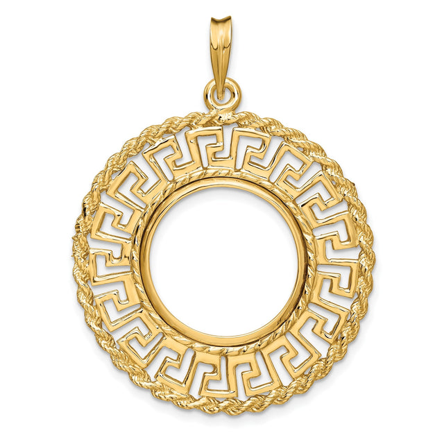 18 mm 14k Yellow Gold coin bezel for 17.8 mm Coin