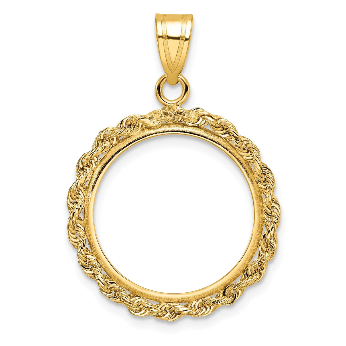 18 mm 14k Yellow Gold coin bezel for 17.8 mm Coin