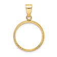 18 mm 14k Yellow Gold coin bezel for 17.8 mm Coin
