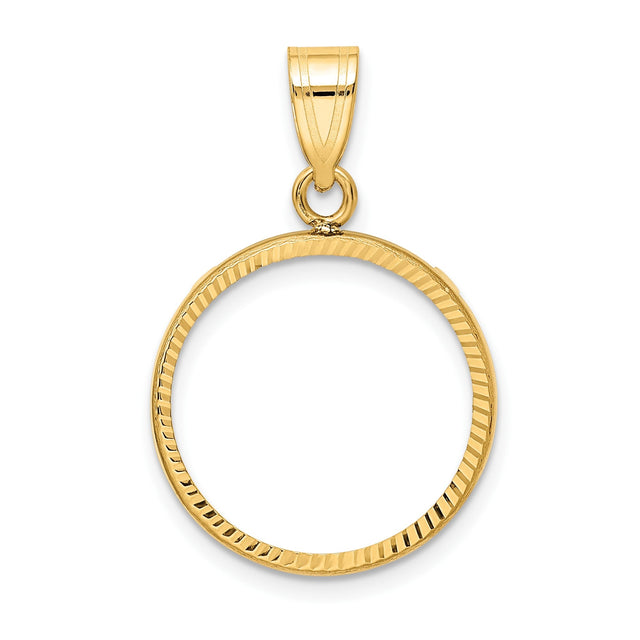 18 mm 14k Yellow Gold coin bezel for 17.8 mm Coin