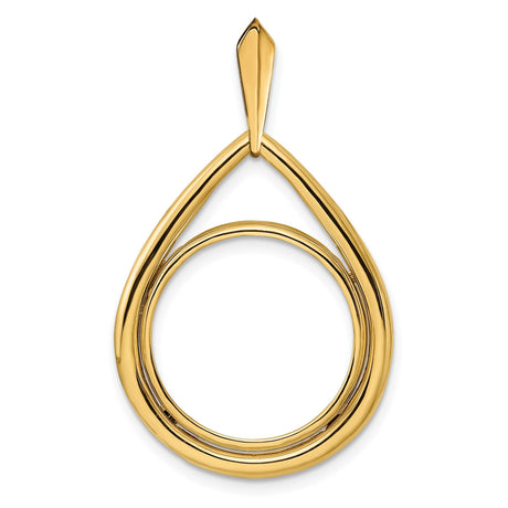 18 mm 14k Yellow Gold coin bezel for 17.8 mm Coin