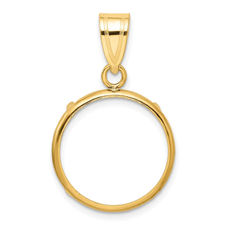 18 mm 14k Yellow Gold coin bezel for 17.8 mm Coin