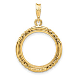 18 mm 14k Yellow Gold coin bezel for 17.8 mm Coin — additional image