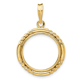 18 mm 14k Yellow Gold coin bezel for 17.8 mm Coin