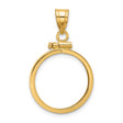 18 mm 14k Yellow Gold coin bezel for 17.8 mm Coin