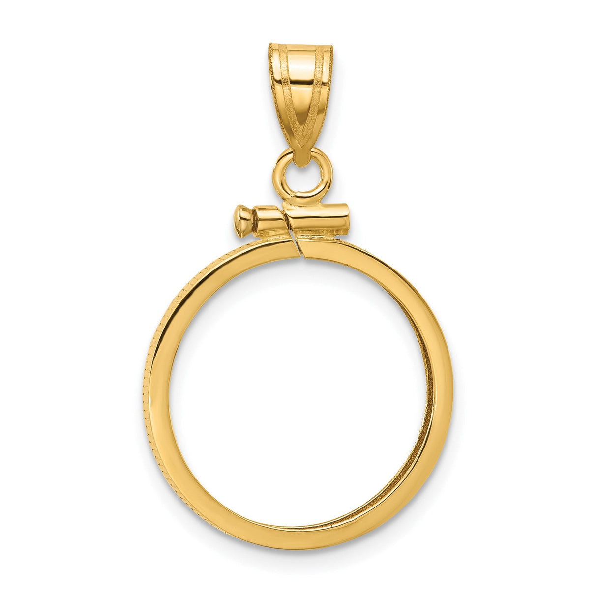 18 mm 14k Yellow Gold coin bezel for 17.8 mm Coin