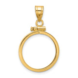 18 mm 14k Yellow Gold coin bezel for 17.8 mm Coin