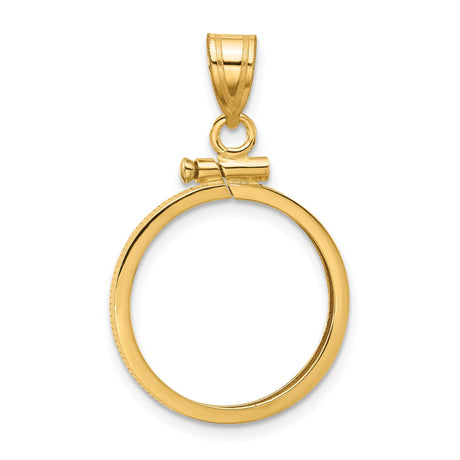 18 mm 14k Yellow Gold coin bezel for 17.8 mm Coin