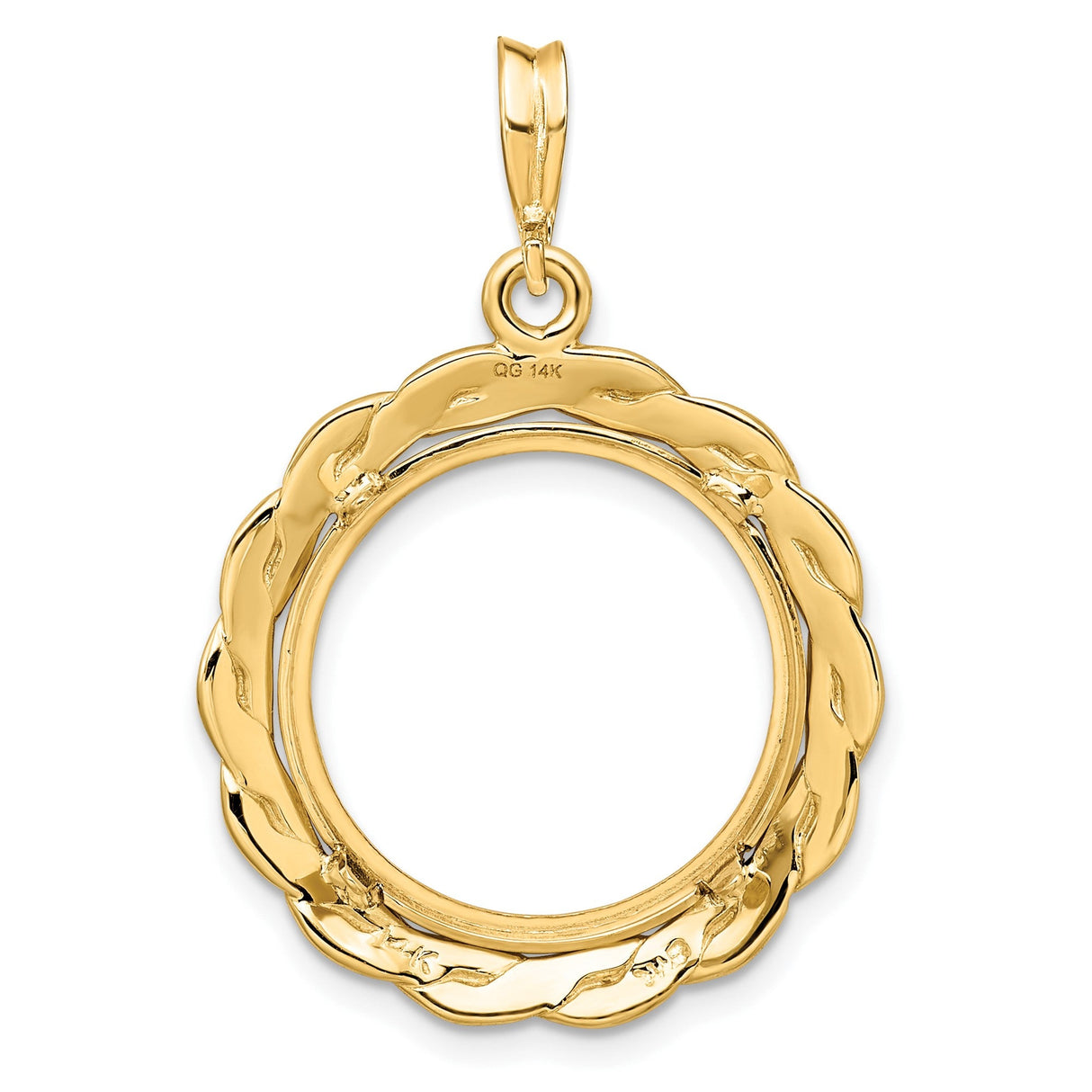 18 mm 14k Yellow Gold coin bezel for 17.8 mm Coin — additional image