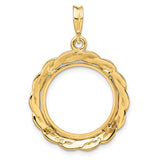 18 mm 14k Yellow Gold coin bezel for 17.8 mm Coin — additional image