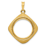 18 mm 14k Yellow Gold coin bezel for 17.8 mm Coin