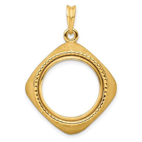 18 mm 14k Yellow Gold coin bezel for 17.8 mm Coin