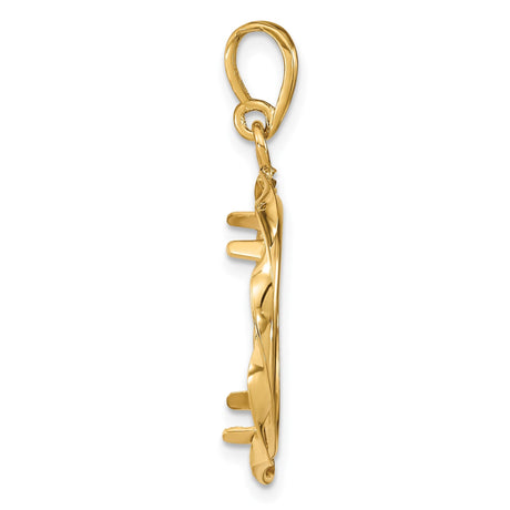 18 mm 14k Yellow Gold coin bezel for 17.8 mm Coin — alternate view