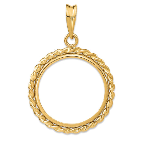 18 mm 14k Yellow Gold coin bezel for 17.8 mm Coin