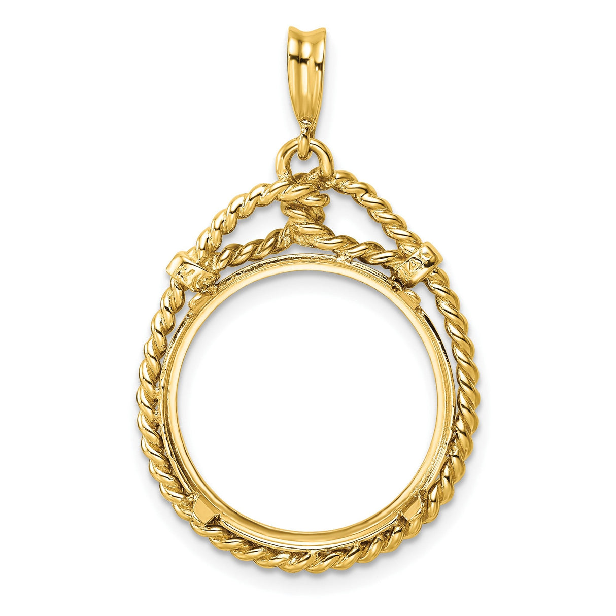18 mm 14k Yellow Gold coin bezel for 17.8 mm Coin — additional image