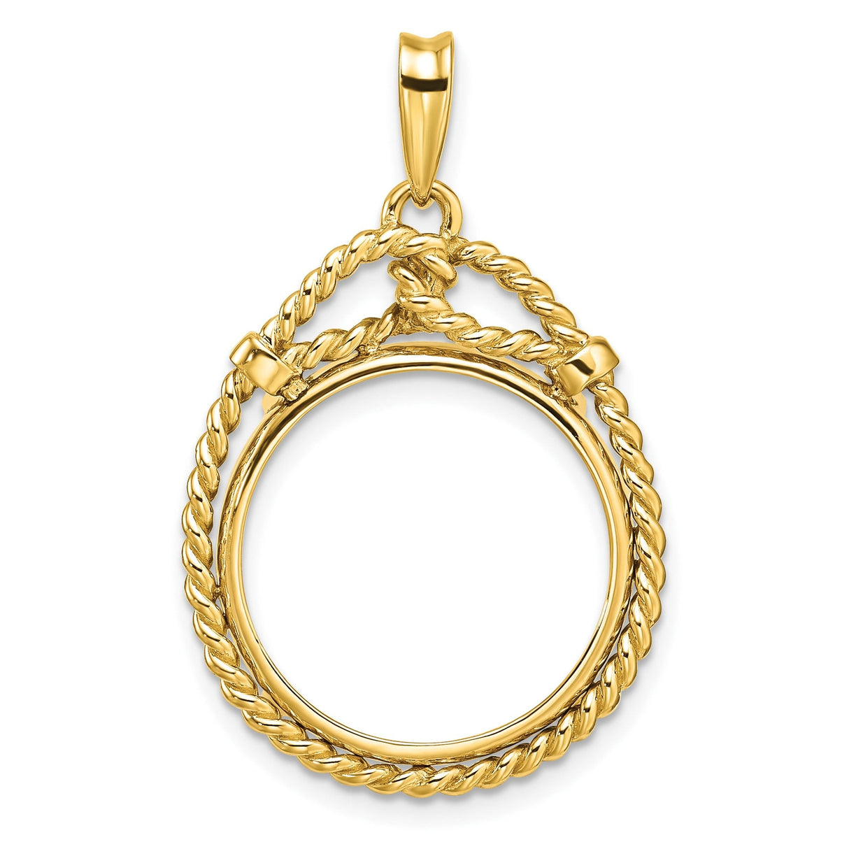 18 mm 14k Yellow Gold coin bezel for 17.8 mm Coin