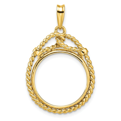 18 mm 14k Yellow Gold coin bezel for 17.8 mm Coin