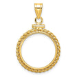18 mm 14k Yellow Gold coin bezel for 17.8 mm Coin