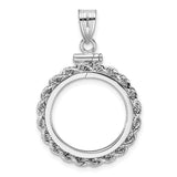 18 mm 14k White Gold coin bezel for 17.8 mm Coin — additional image