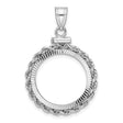 18 mm 14k White Gold coin bezel for 17.8 mm Coin