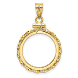 18 mm 14k Yellow Gold coin bezel for 17.8 mm Coin — additional image