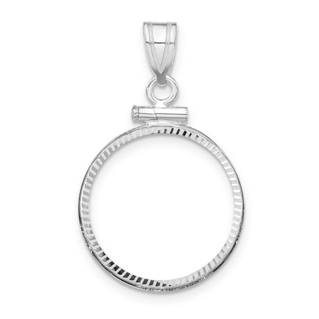 18 mm 14k White Gold coin bezel for 17.8 mm Coin