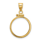 18 mm 14k Yellow Gold coin bezel for 17.8 mm Coin