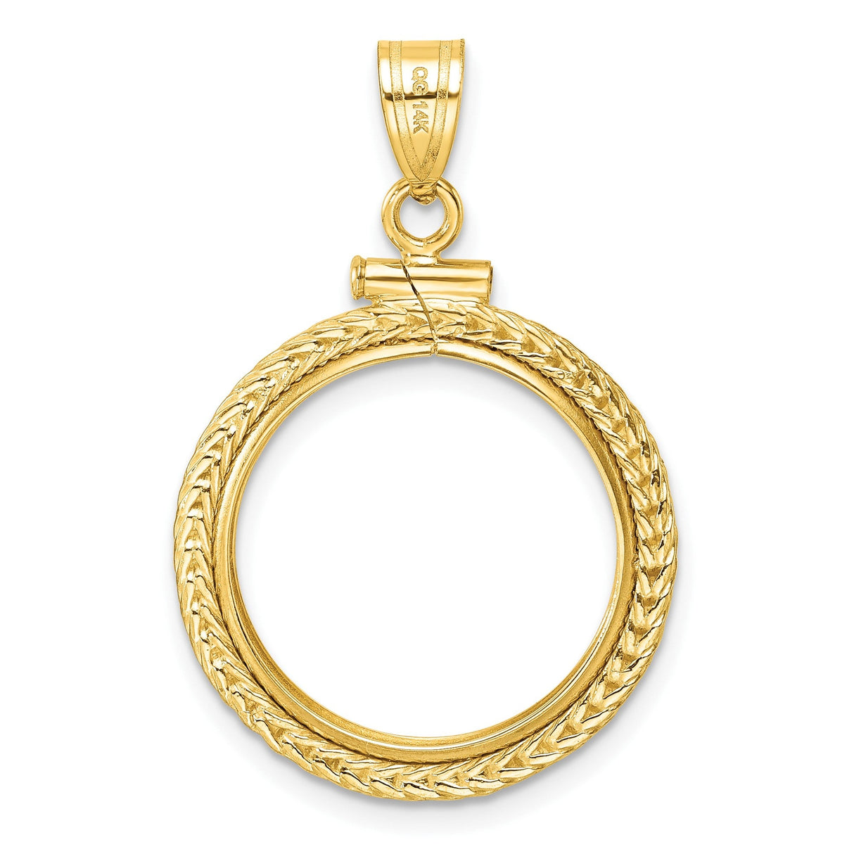 18 mm 14k Yellow Gold coin bezel for 17.8 mm Coin — additional image