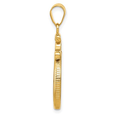 18 mm 14k Yellow Gold coin bezel for 17.8 mm Coin — alternate view