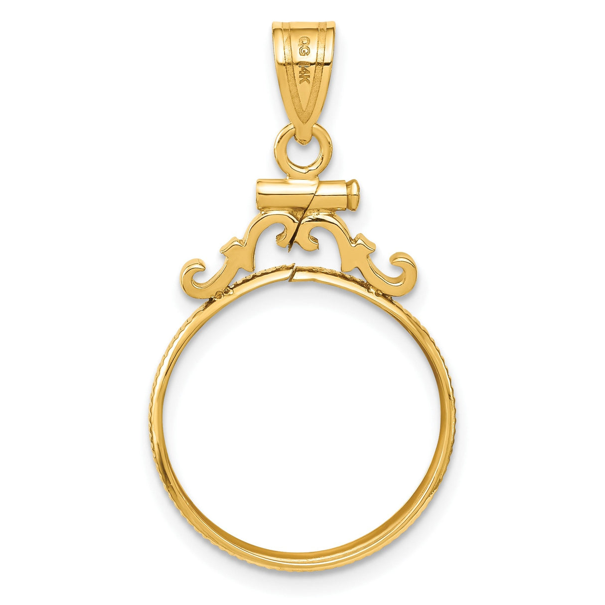 18 mm 14k Yellow Gold coin bezel for 17.8 mm Coin — additional image