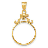 18 mm 14k Yellow Gold coin bezel for 17.8 mm Coin — additional image