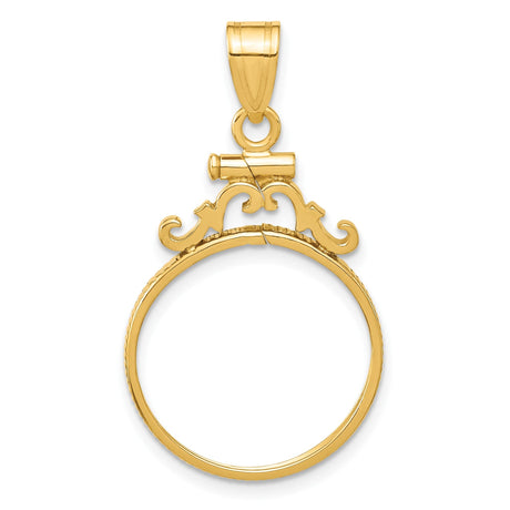 18 mm 14k Yellow Gold coin bezel for 17.8 mm Coin