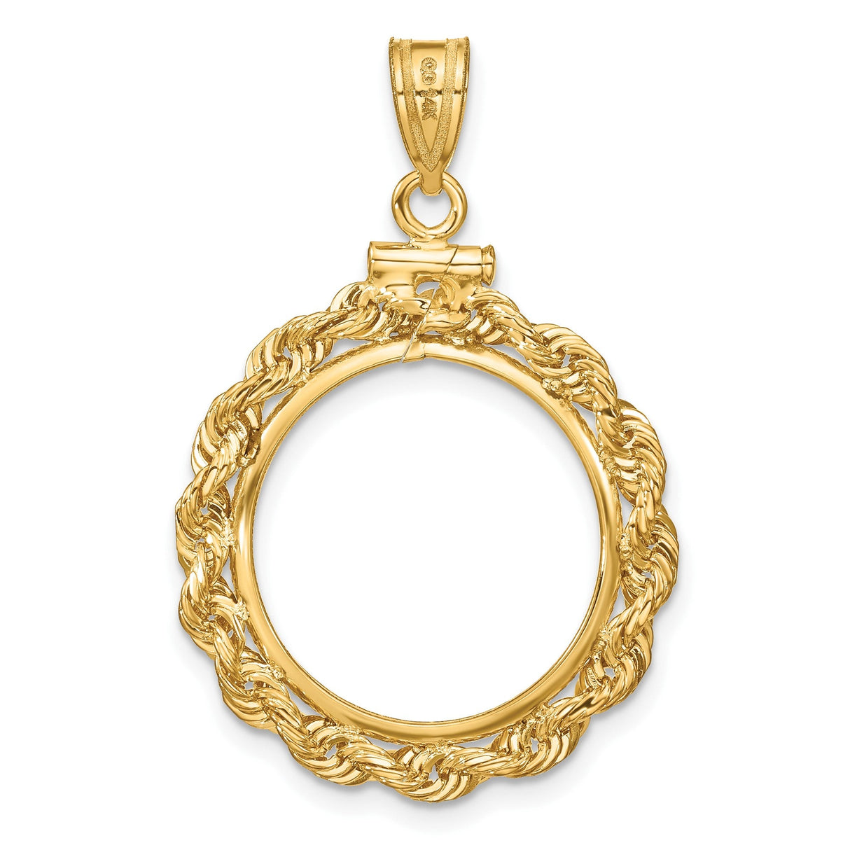18 mm 14k Yellow Gold coin bezel for 17.8 mm Coin — additional image