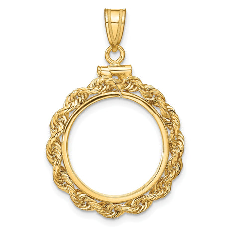 18 mm 14k Yellow Gold coin bezel for 17.8 mm Coin