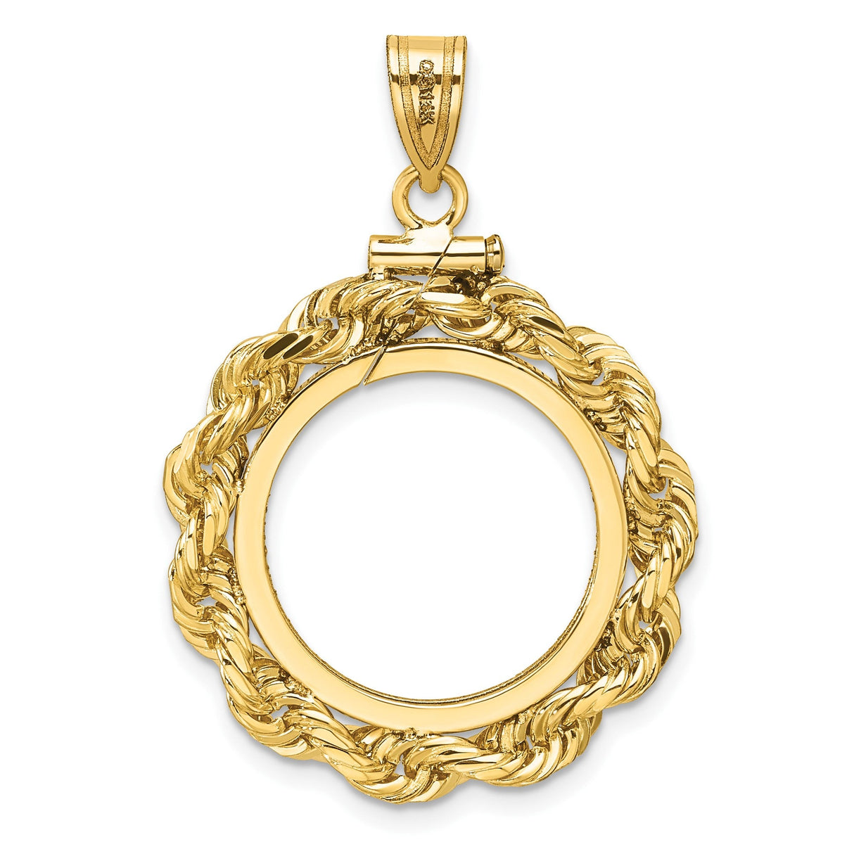18 mm 14k Yellow Gold coin bezel for 17.8 mm Coin — additional image