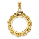 18 mm 14k Yellow Gold coin bezel for 17.8 mm Coin — additional image
