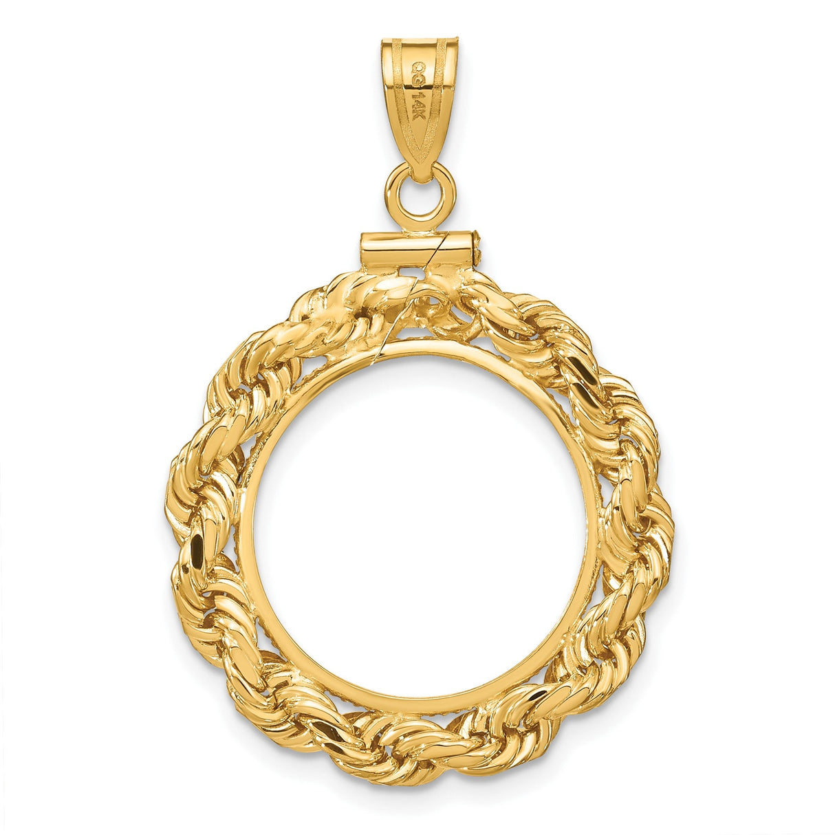 18 mm 14k Yellow Gold coin bezel for 17.8 mm Coin — additional image