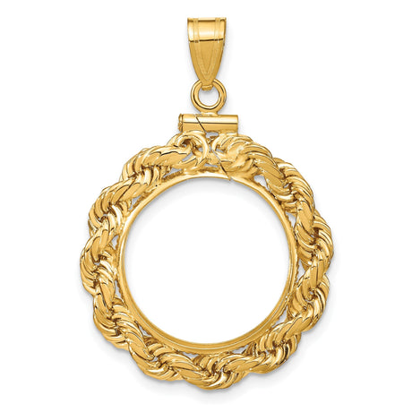 18 mm 14k Yellow Gold coin bezel for 17.8 mm Coin
