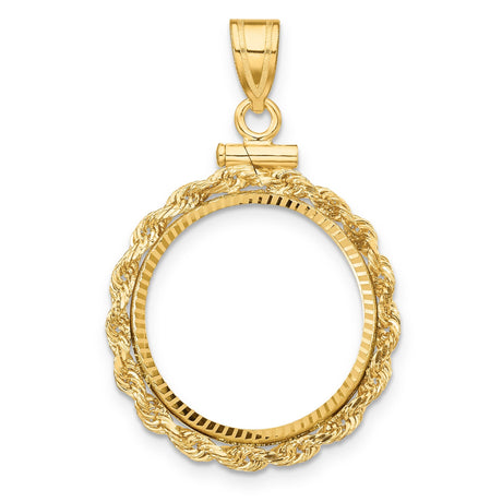 18 mm 10k Yellow Gold coin bezel for 17.8 mm Coin
