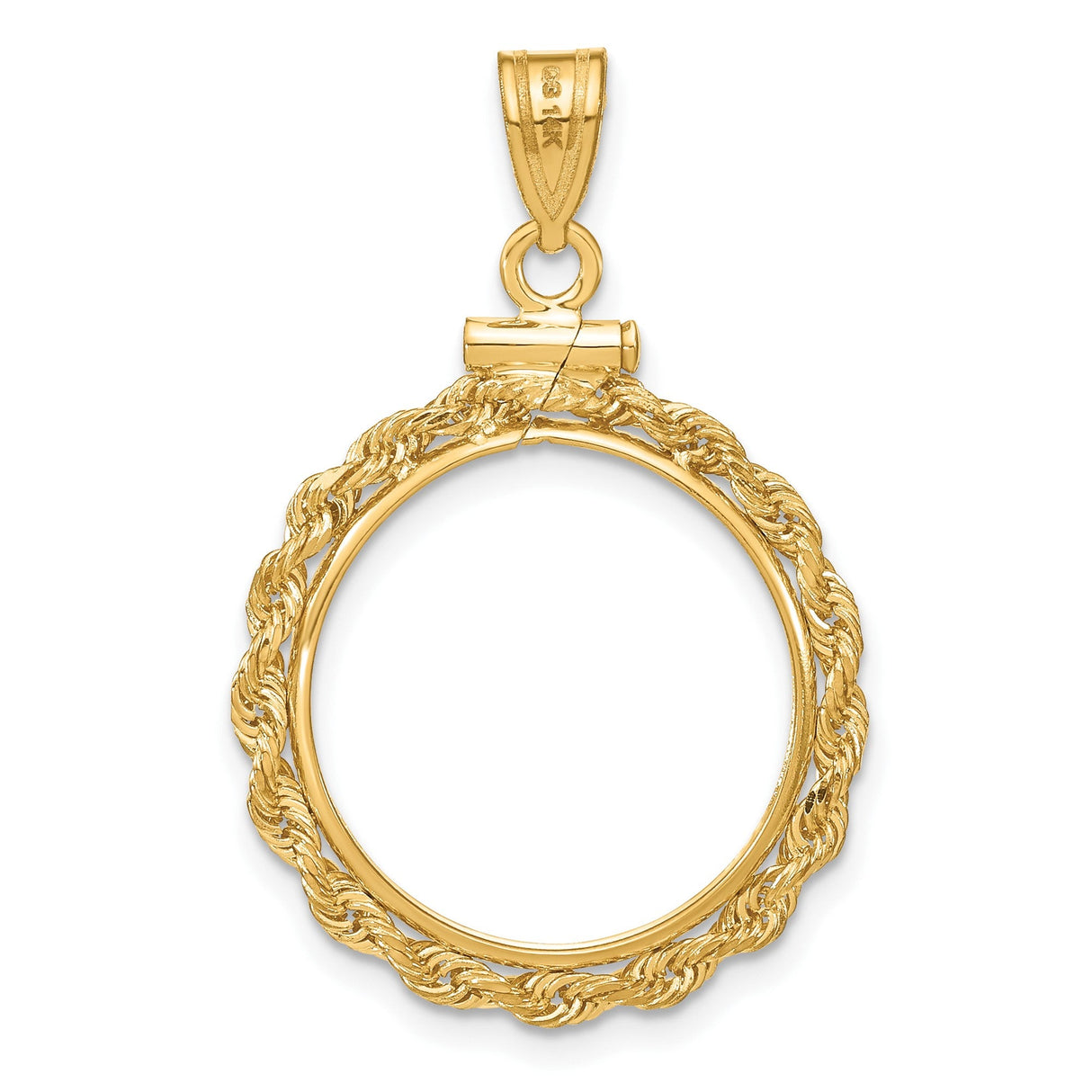 18 mm 14k Yellow Gold coin bezel for 17.8 mm Coin — additional image
