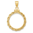 18 mm 14k Yellow Gold coin bezel for 17.8 mm Coin