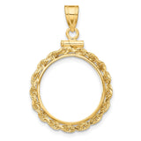 18 mm 14k Yellow Gold coin bezel for 17.8 mm Coin